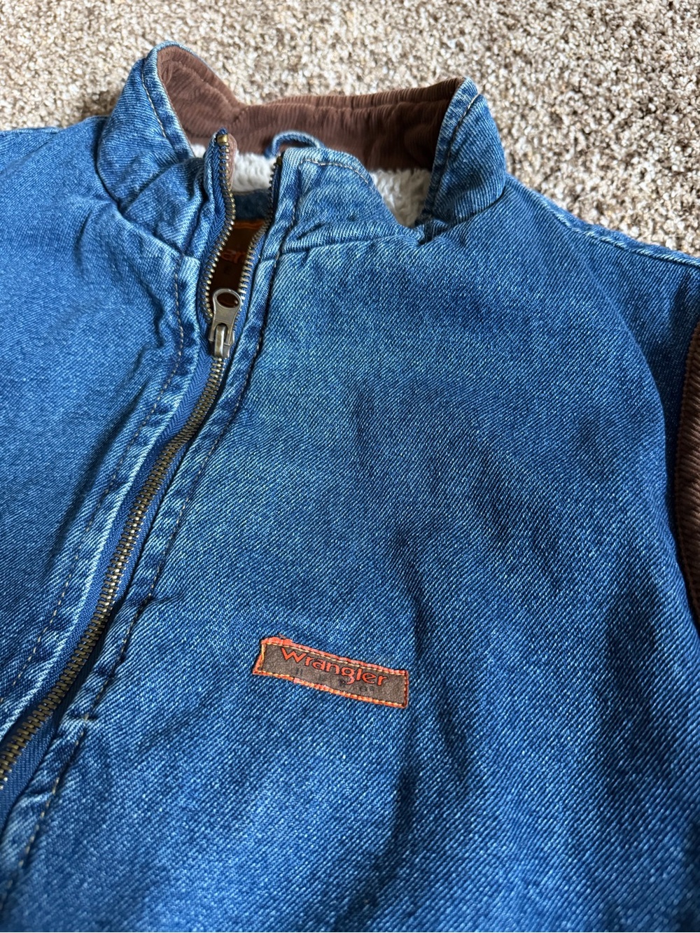 vintage Wrangler Hero men's denim vest size large - Picture 3 of 7